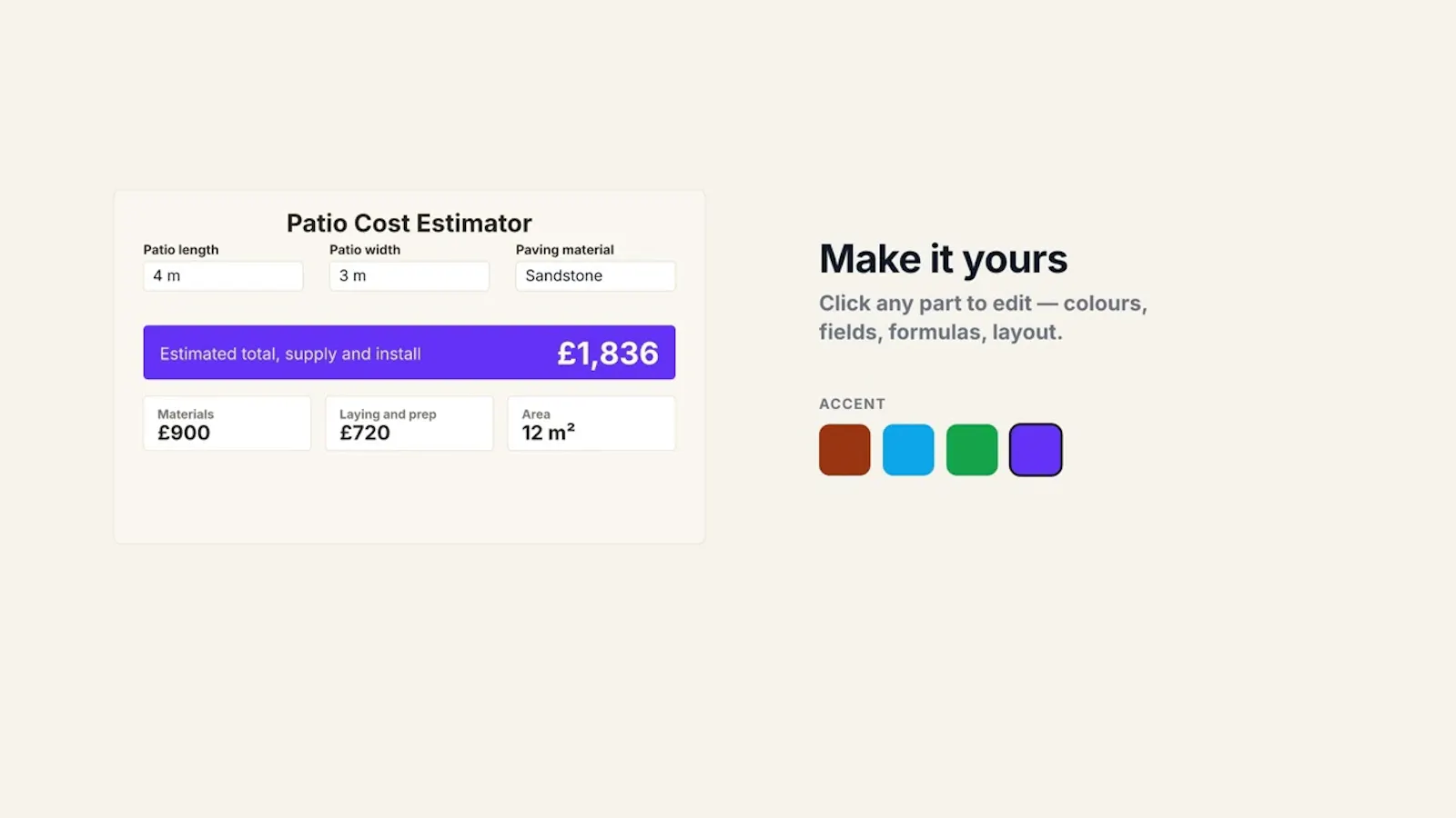 AI Calculator Builder screenshot 1 (video preview)