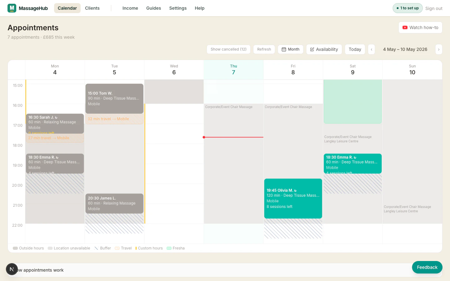 MassageHub screenshot 3