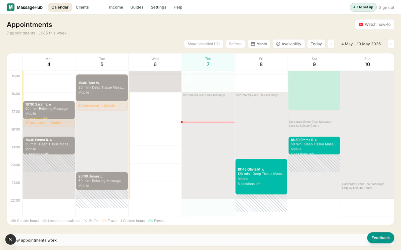 MassageHub screenshot 4