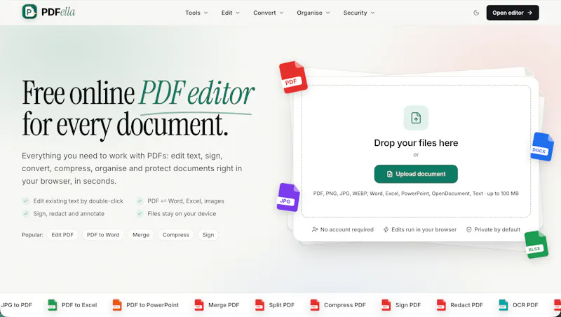 PDFella | Online PDF Editor screenshot 1