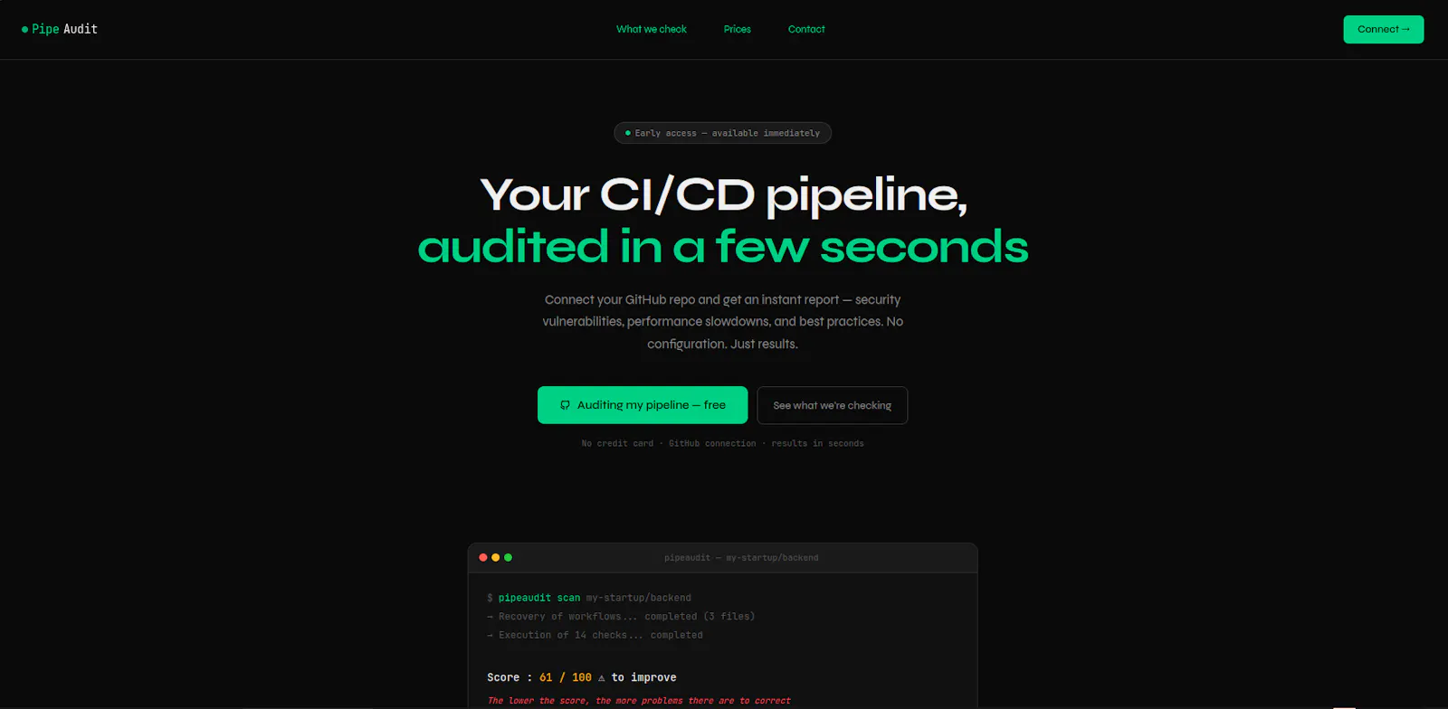 PipeAudit screenshot 2