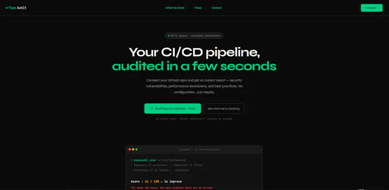 PipeAudit screenshot 2