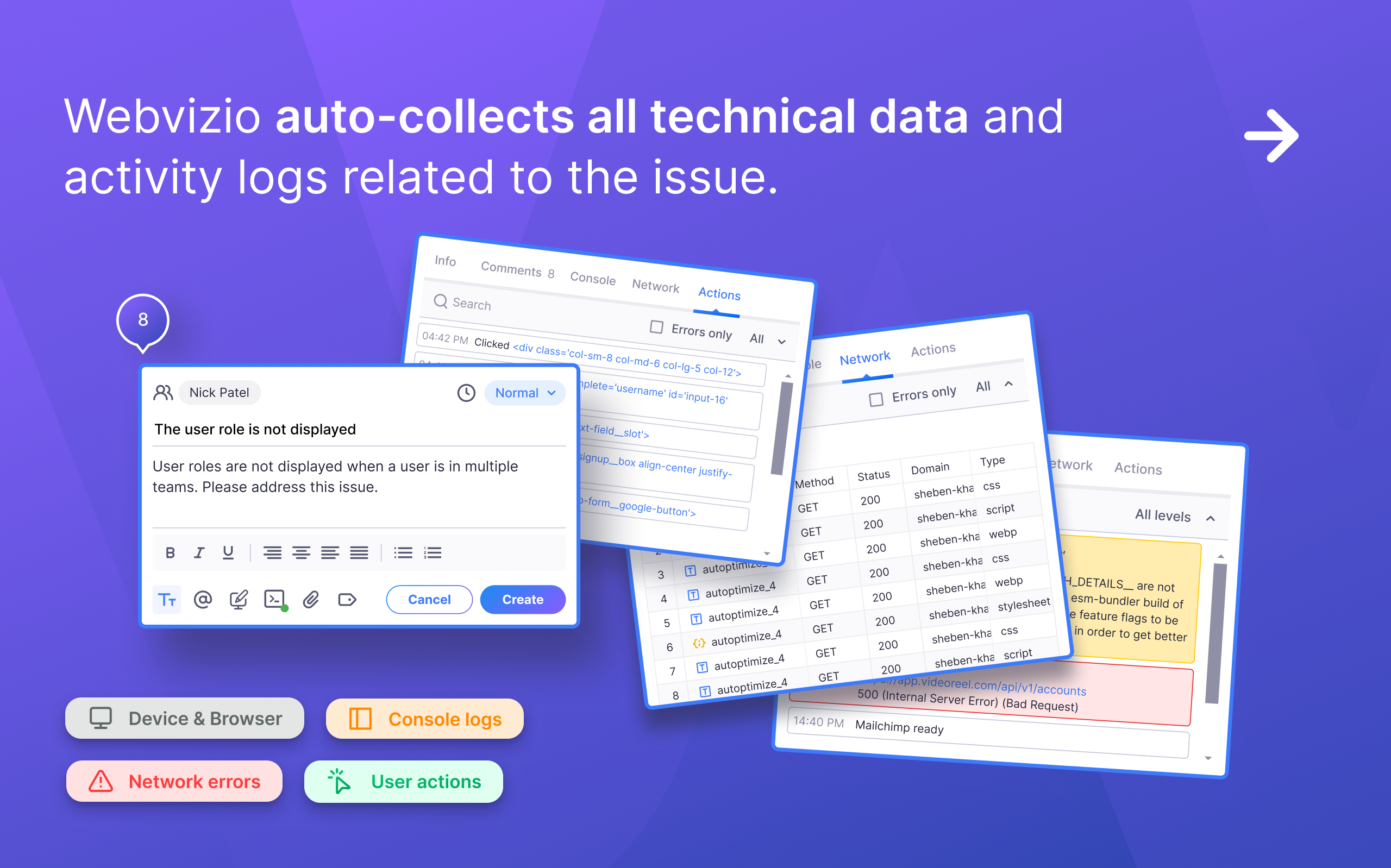 Webvizio per agenti di codifica AI - Risolvi le attività di sviluppo e i bug più velocemente con Webvizio MCP media 4