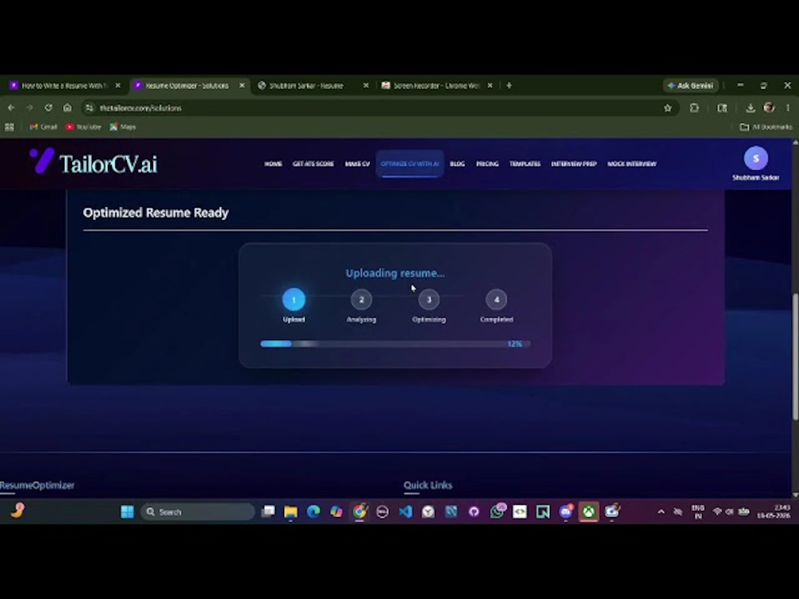 TailorCV.ai screenshot 1 (video preview)