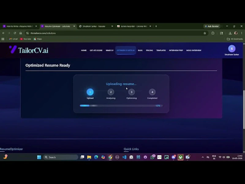 TailorCV.ai screenshot 1 (video preview)
