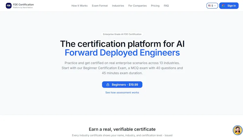 FDE Certification Platform screenshot 2