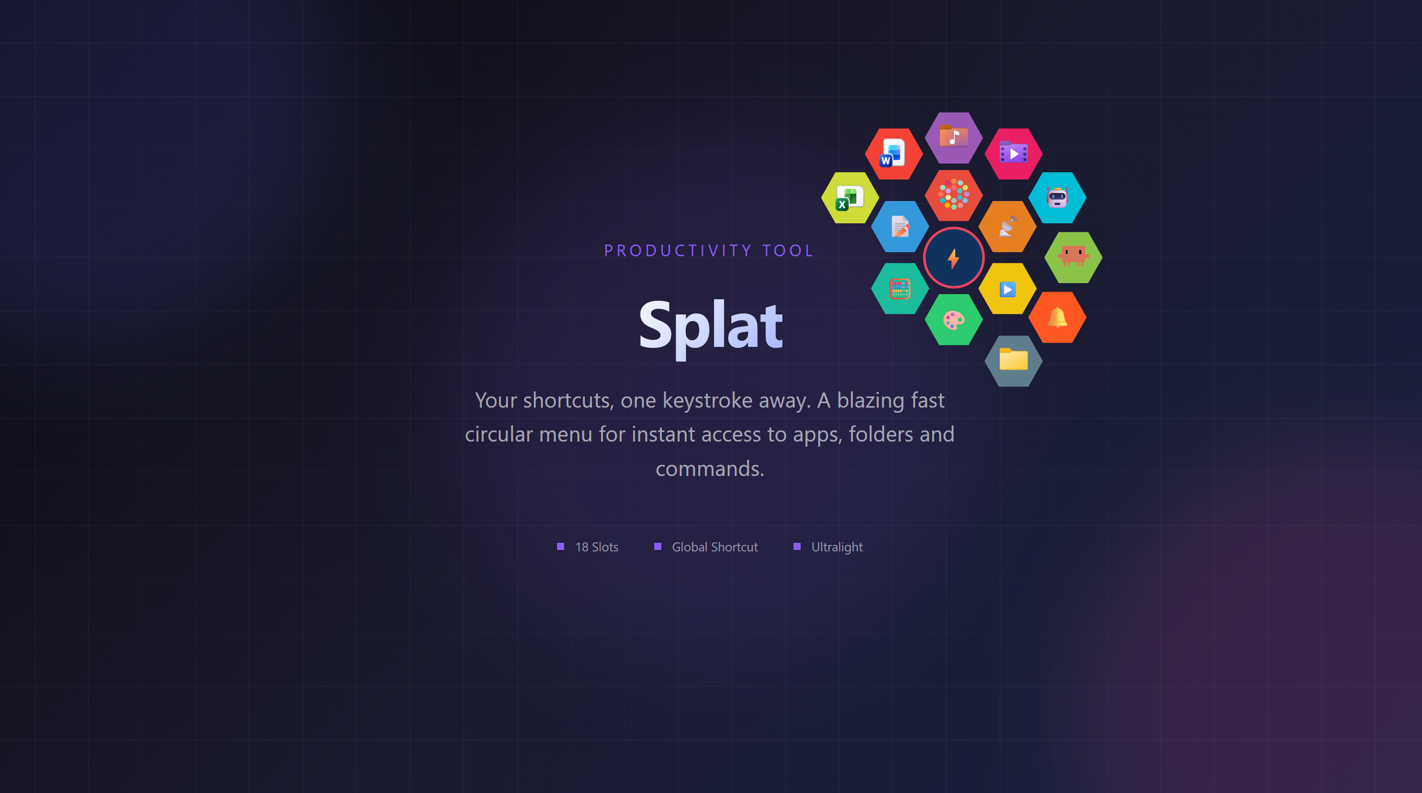 Splat - Radial launcher - Screenshot 4 showing product features and functionality