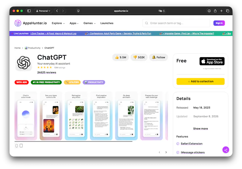 AppsHunter.io  screenshot 1