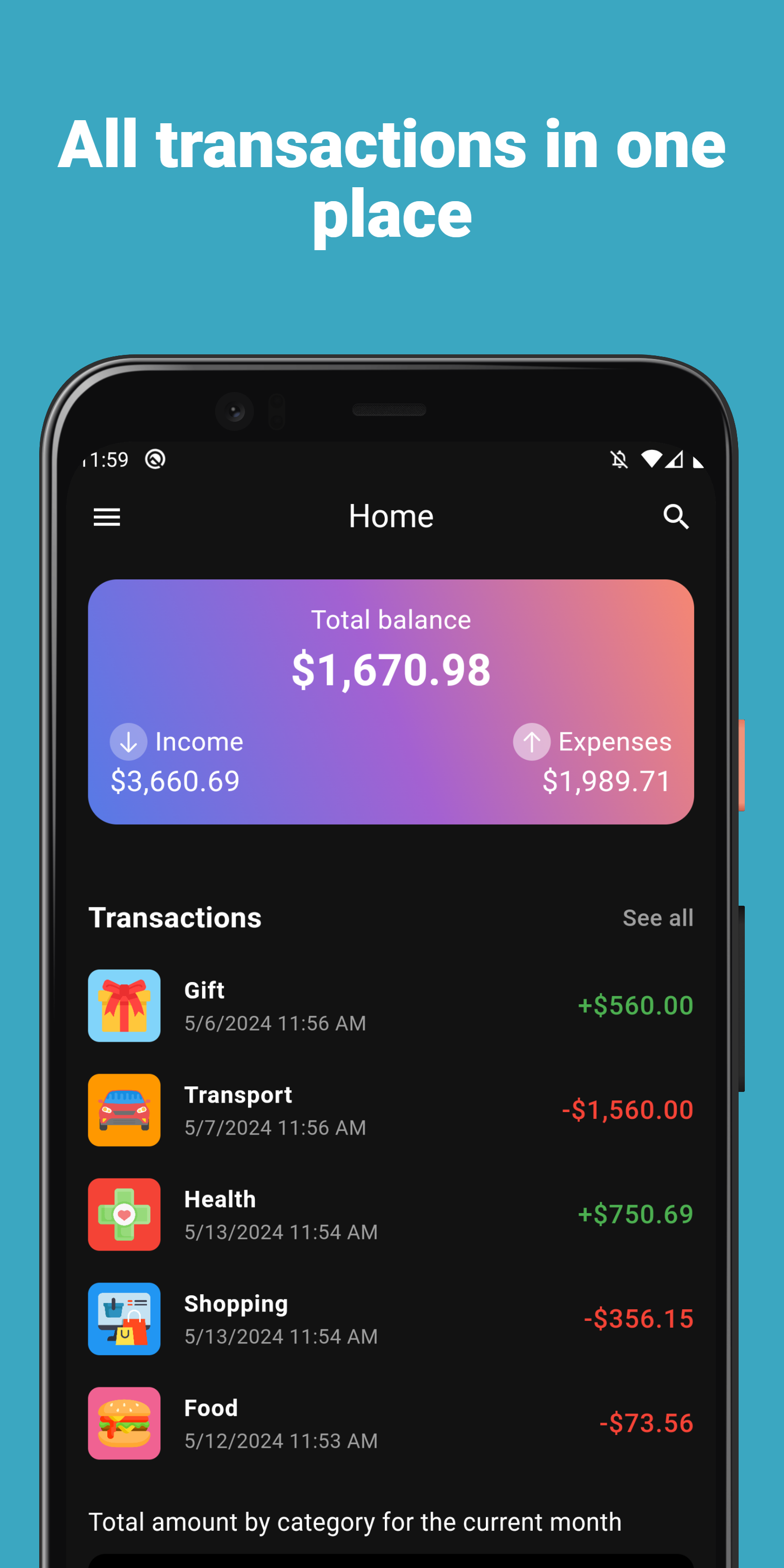 startuptile Finance:Budget Expense Tracker-Track expenses budget manage bills and save money.