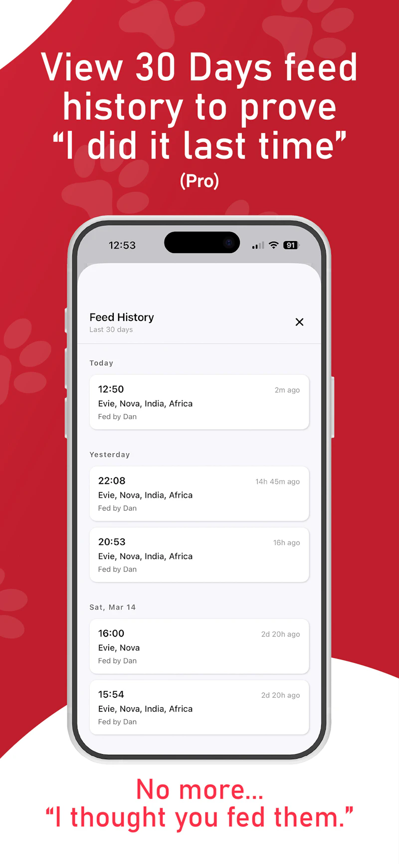 I Fed the Pet: Feed Tracker screenshot 7