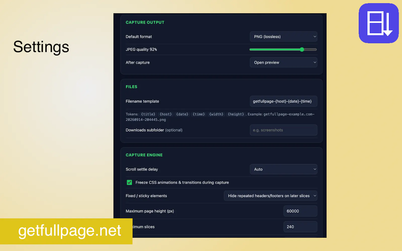 GetFullPage screenshot 1