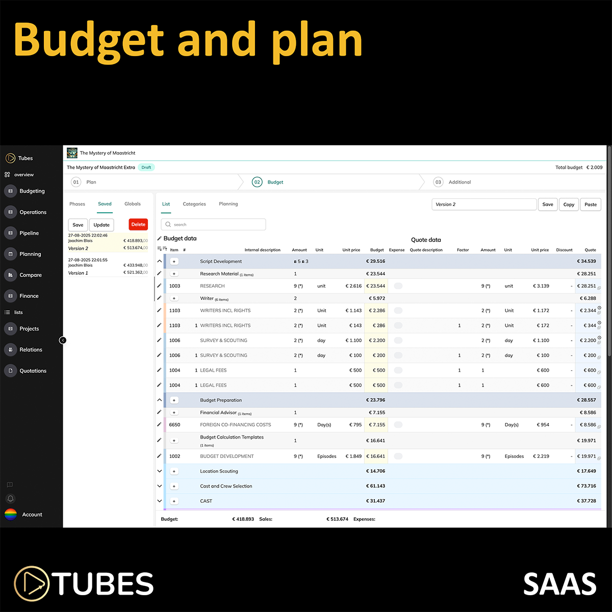 Tubes - All-in-one platform for film, TV, and drama producers media 4