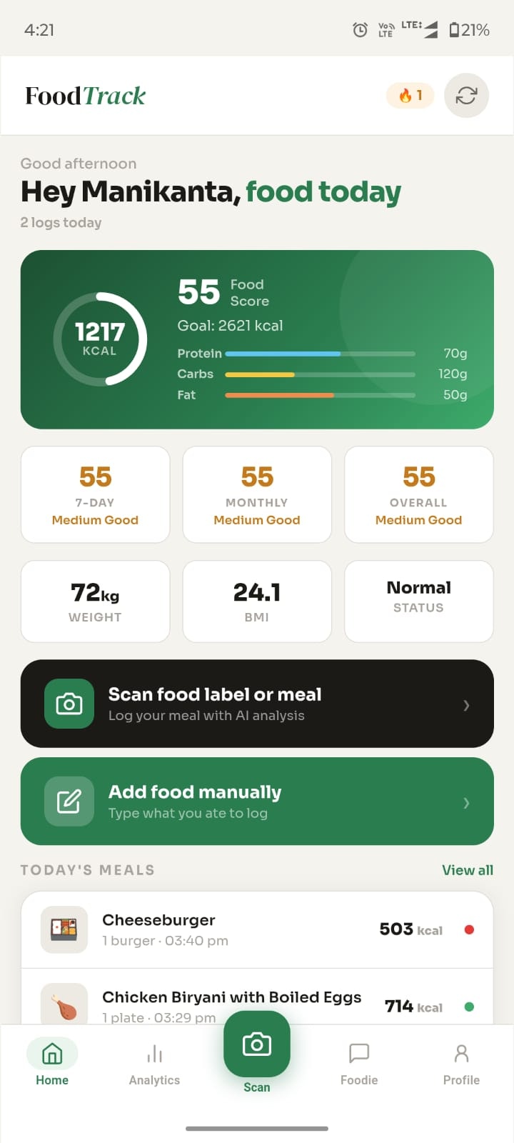 FoodTrack gallery image