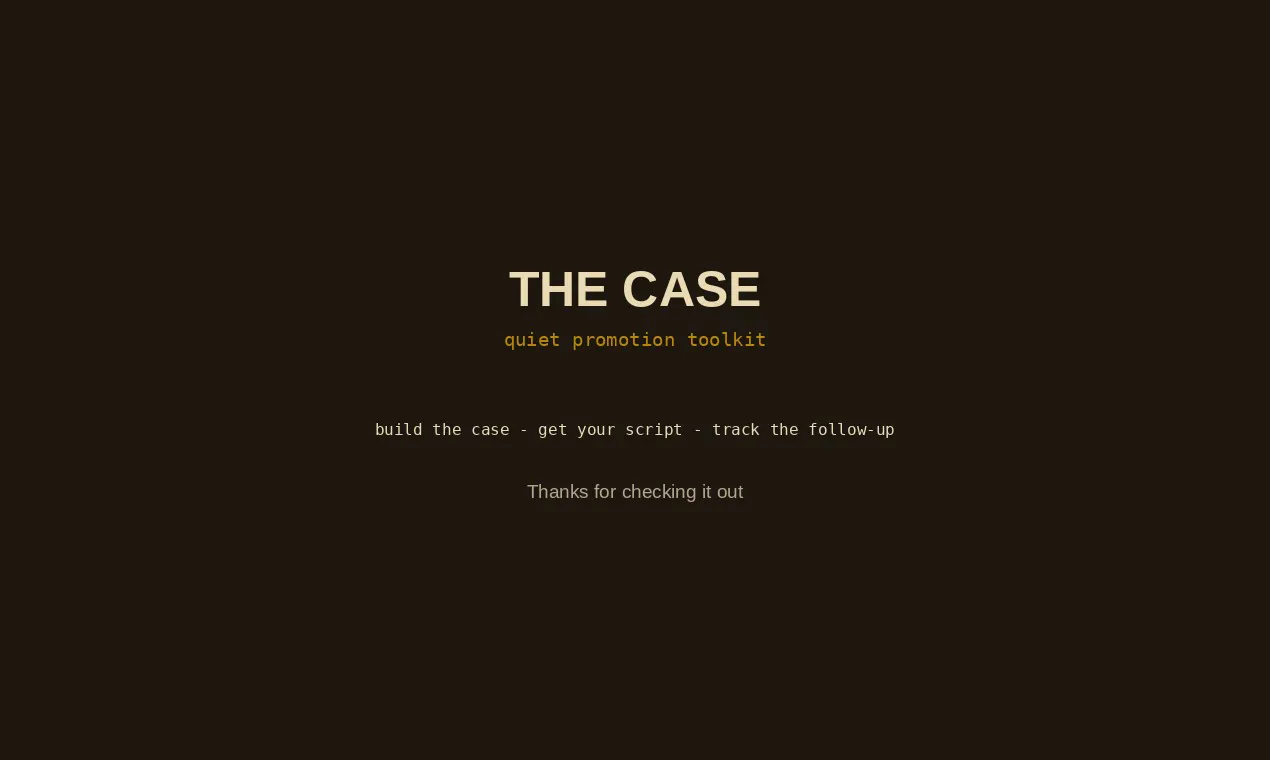 The Case — Quiet Promotion Toolkit gallery image