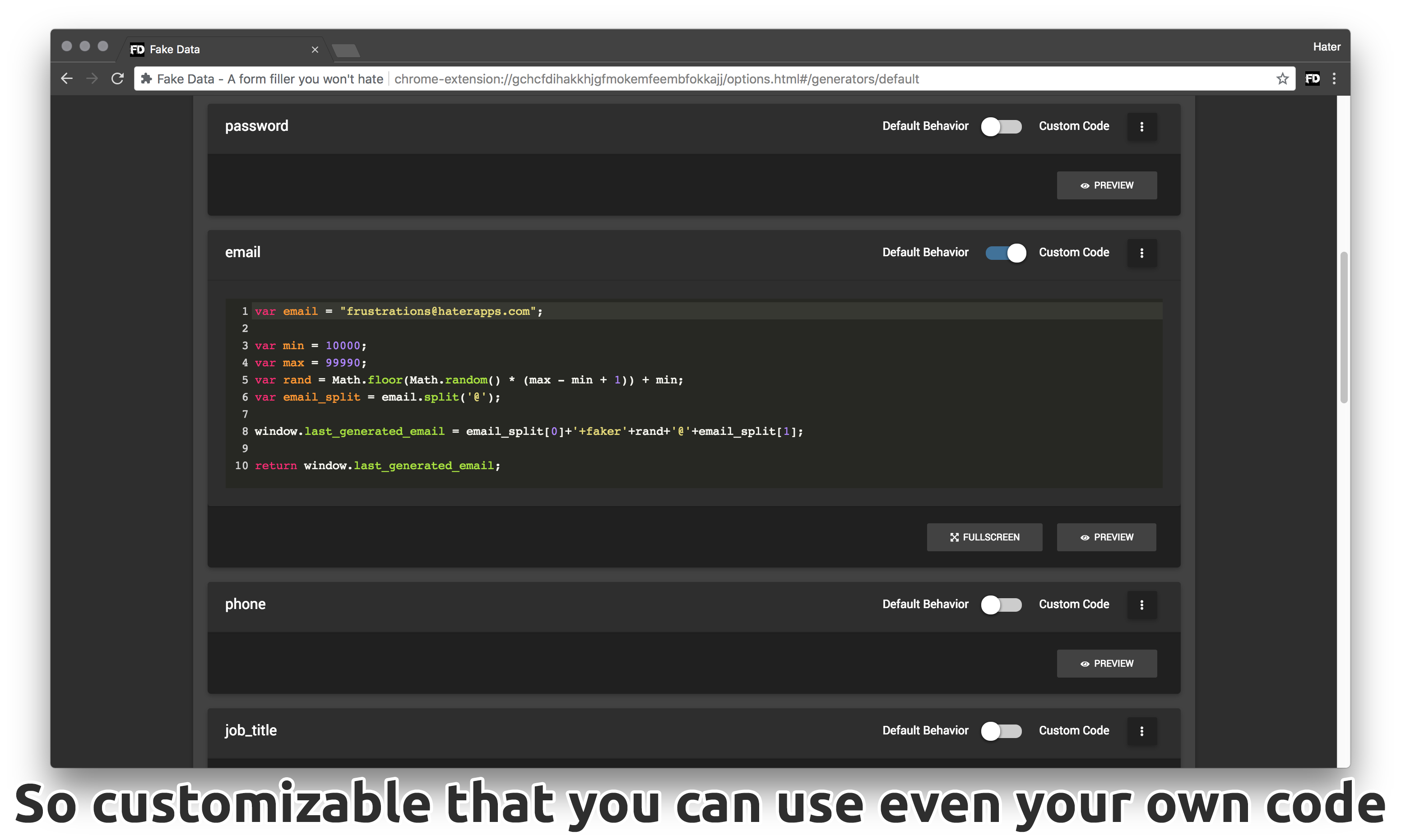 Fake Data gallery image