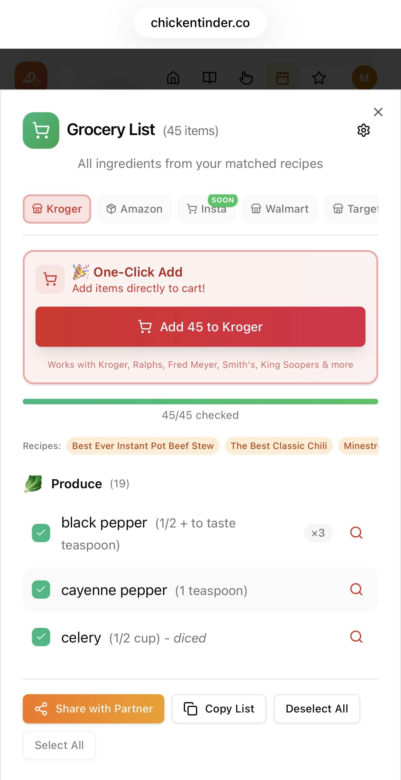 Chicken Tinder - Screenshot 4 showing product features and functionality