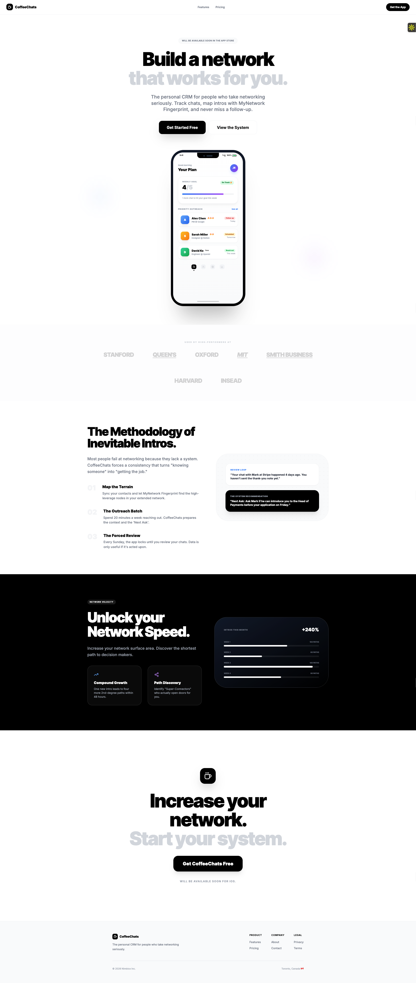 CoffeeChats - Main product screenshot demonstrating key features and user interface