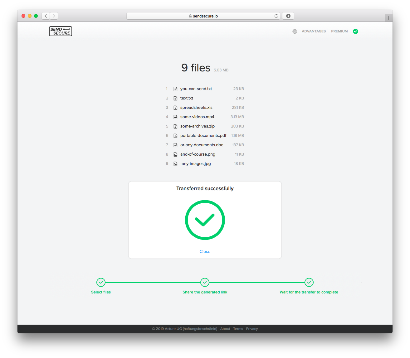 SendSecure.io gallery image