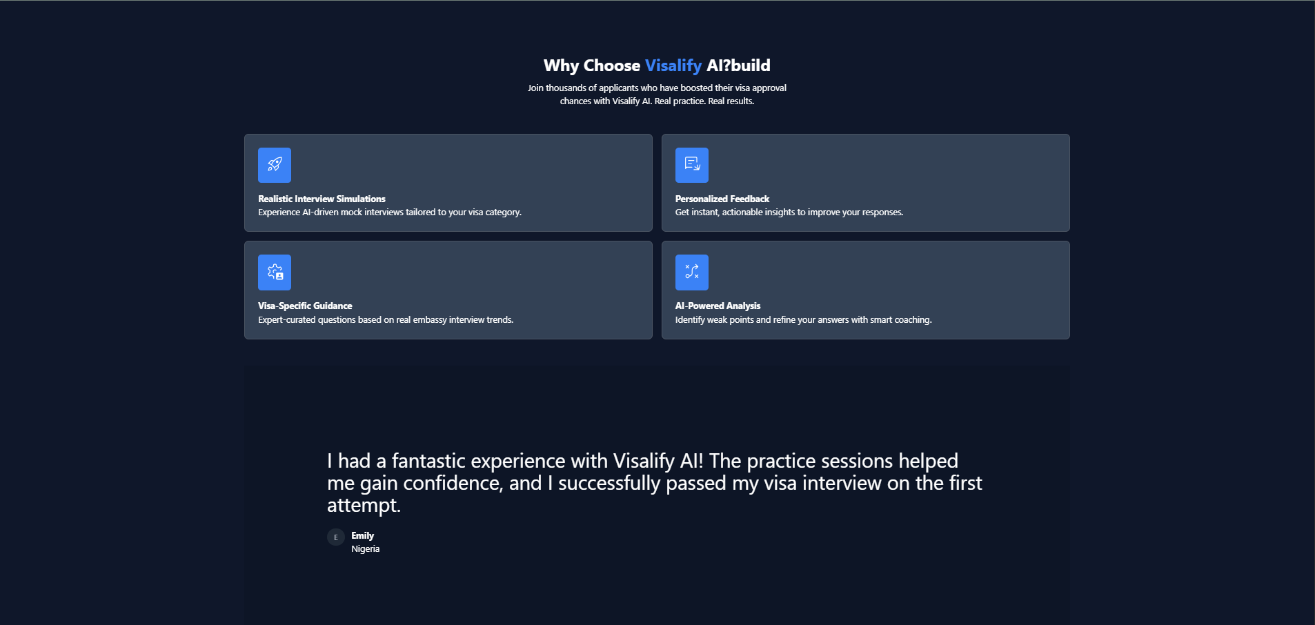 Doorgeven - AI Powered Mock Visa Interview Simulator media 3
