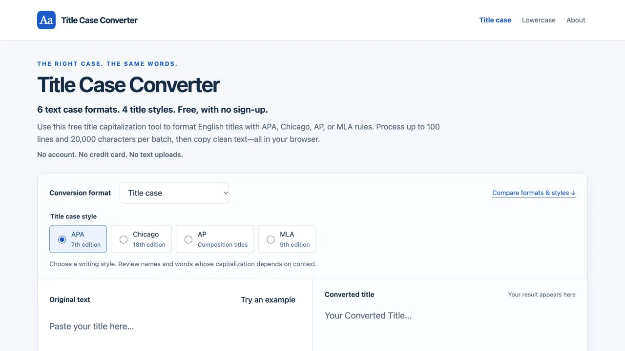 Title Case Converter gallery image