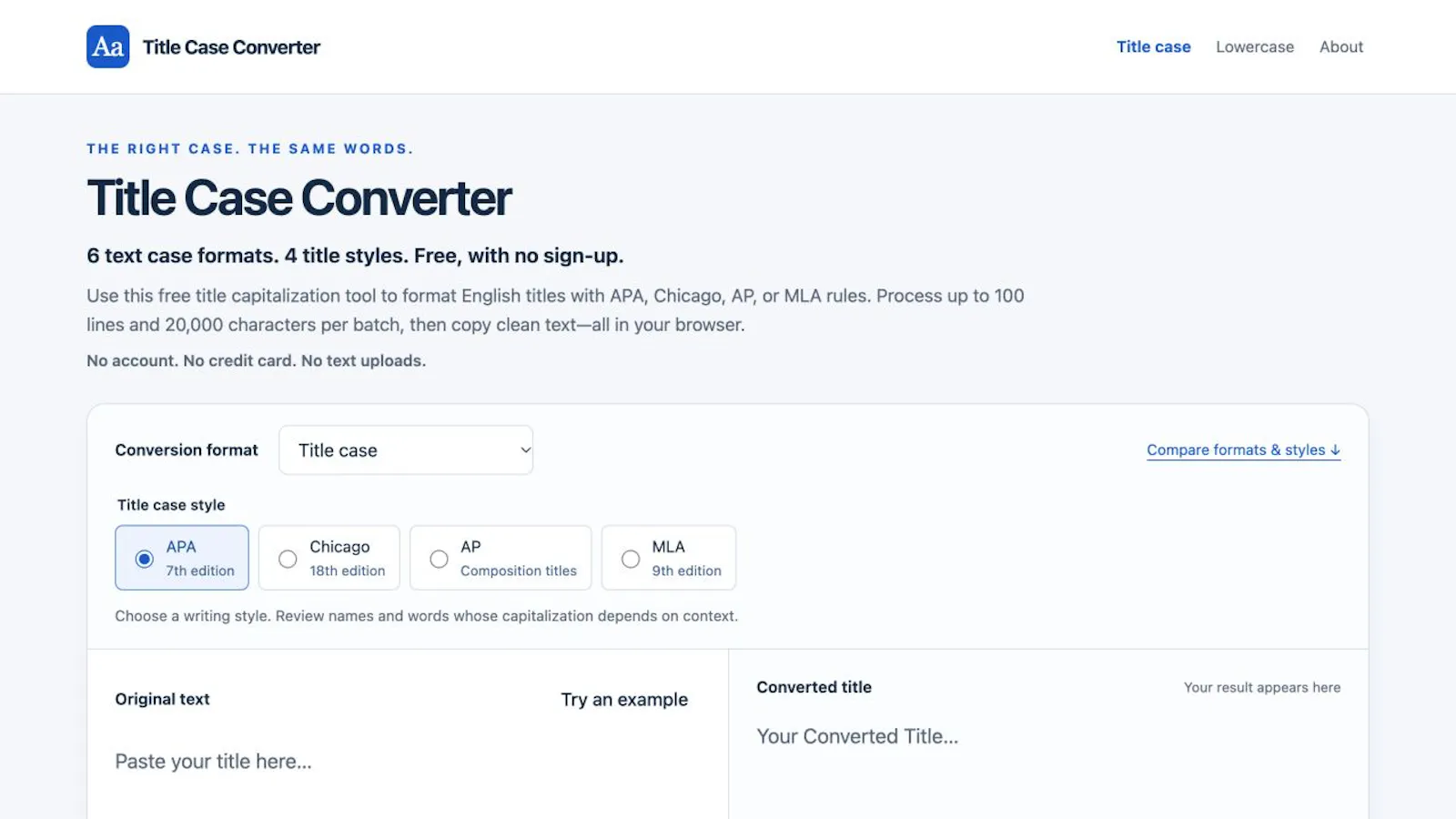 Title Case Converter screenshot 2
