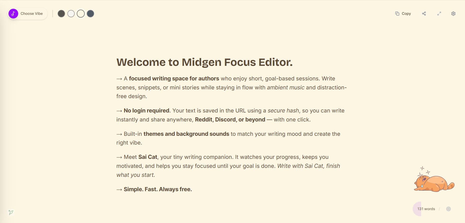 Midgen Focus Editor gallery image