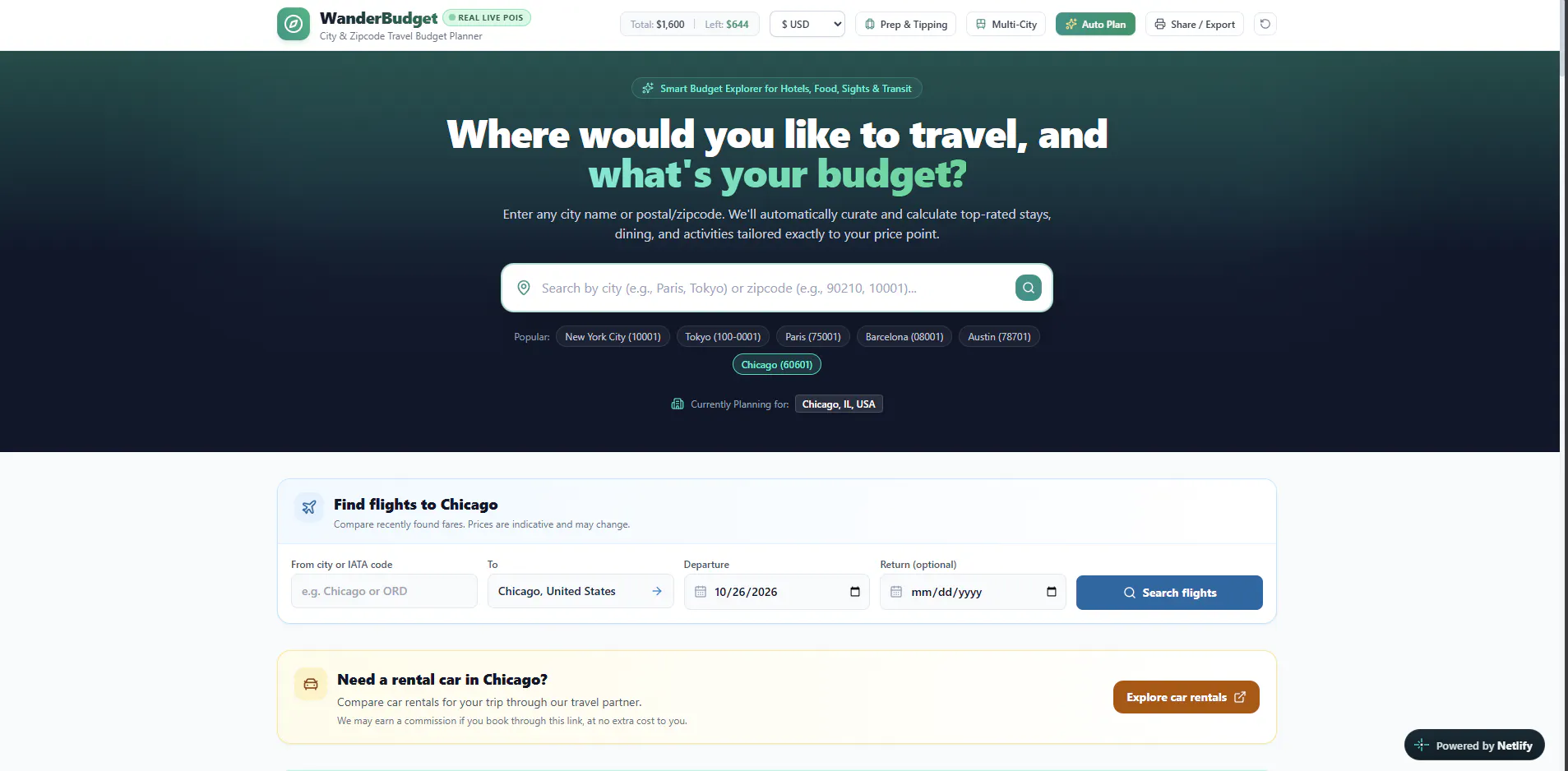 WanderBudget.org Travel Budget Planner gallery image