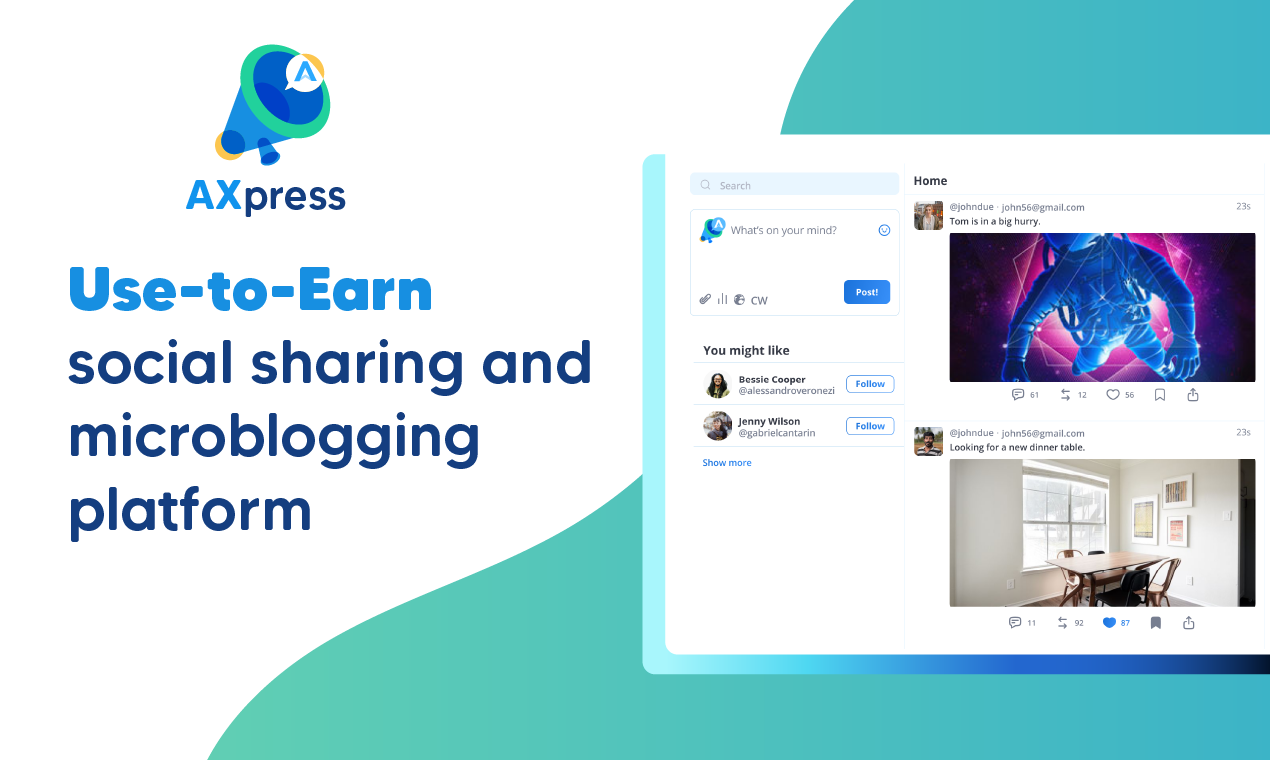 axpress - การแบ่งปันโซเชียลและแพลตฟอร์มการใช้ไมโครบล็อก media 1