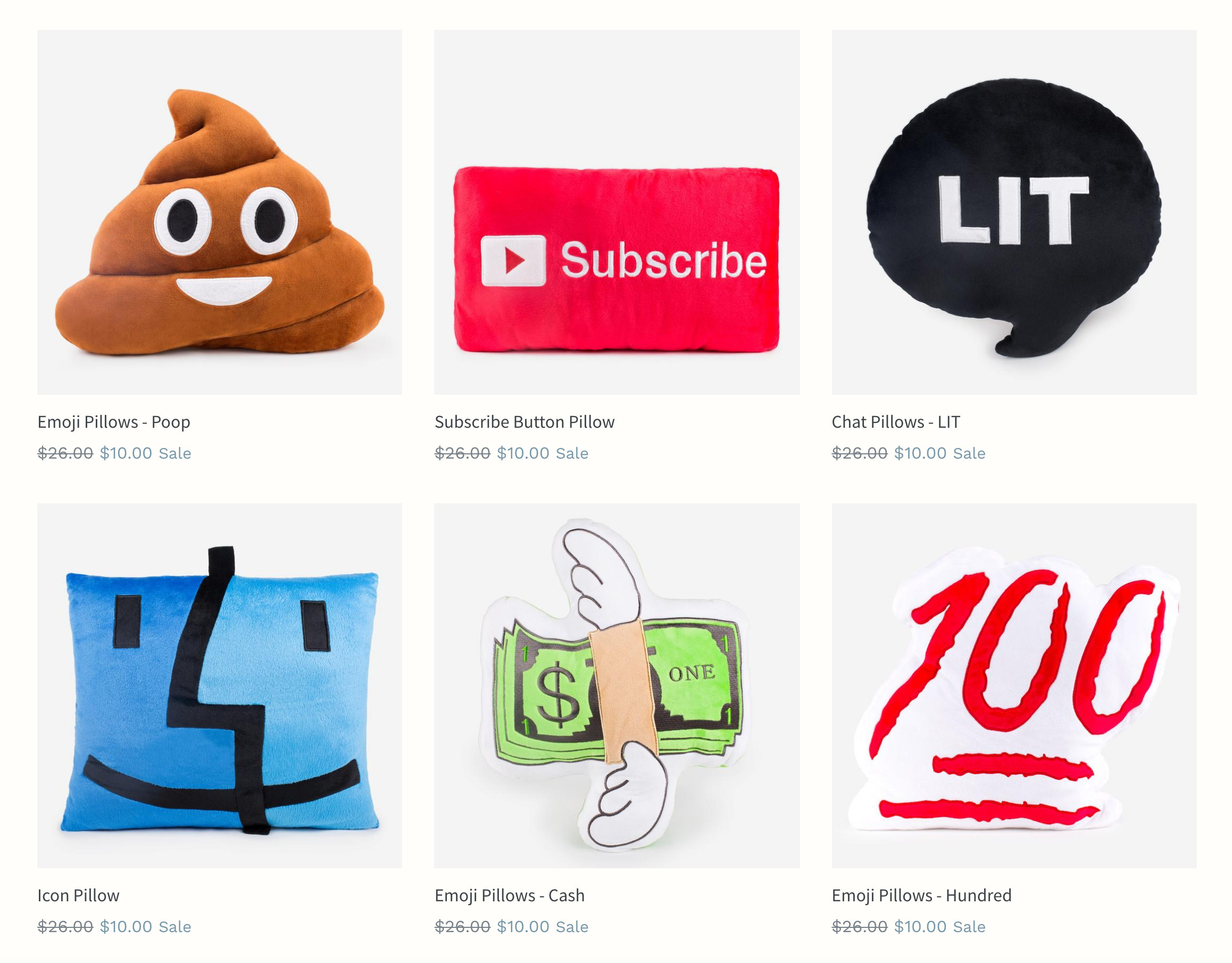 Throwboy Emoji Pillows gallery image