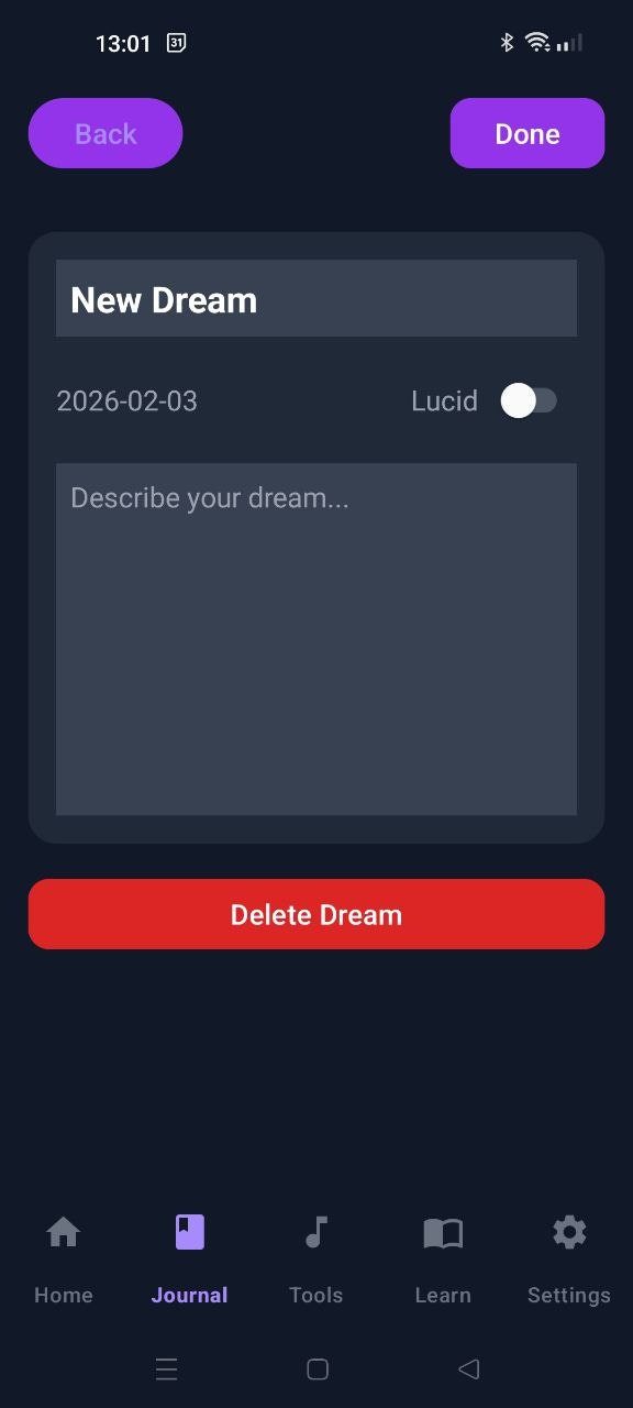 Lucid Dreaming Journal And Tools App - Screenshot 4 showing product features and functionality