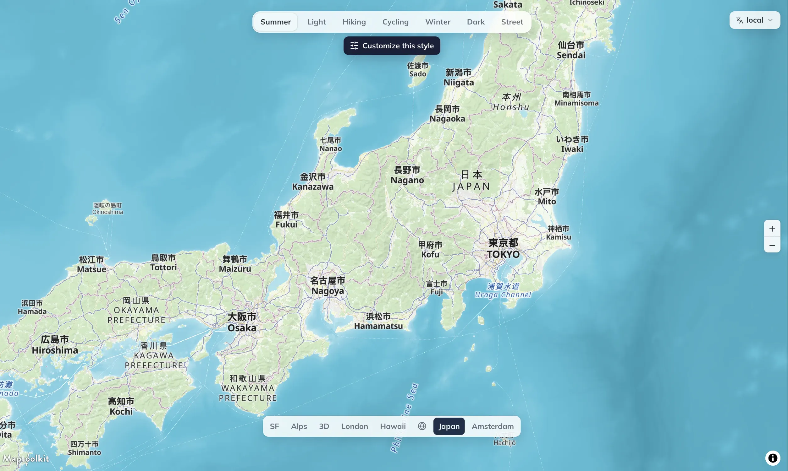 Maptoolkit.org - free vector map server screenshot 2