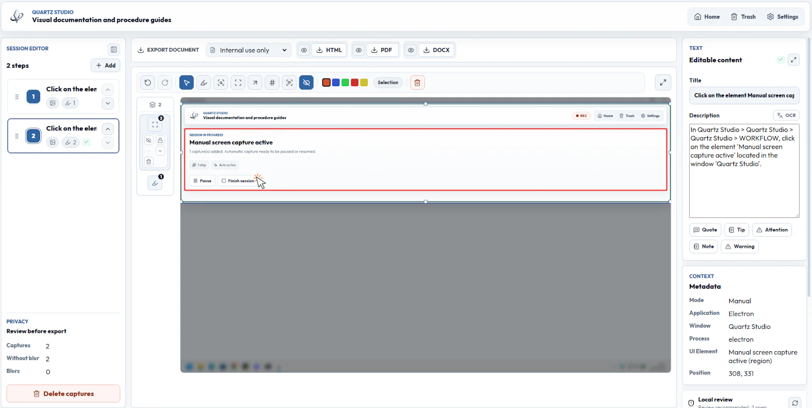 Quartz Studio screenshot 2