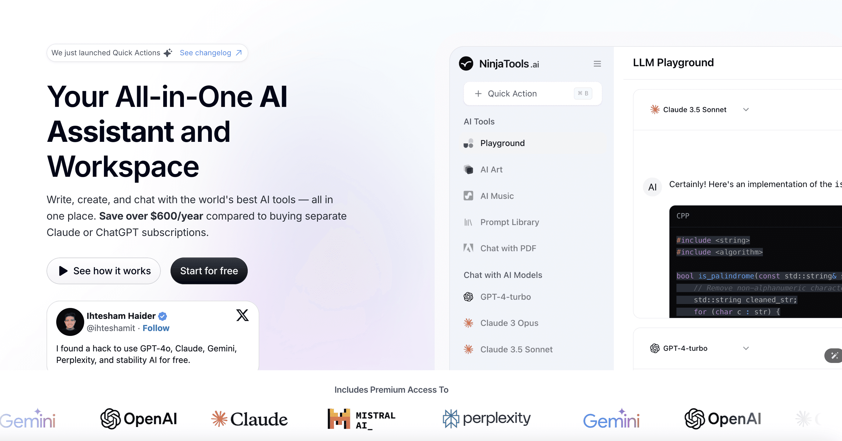 Ninjatools - All-in-One-KI für alle: Top-Tools, ein Preis. Medien 1