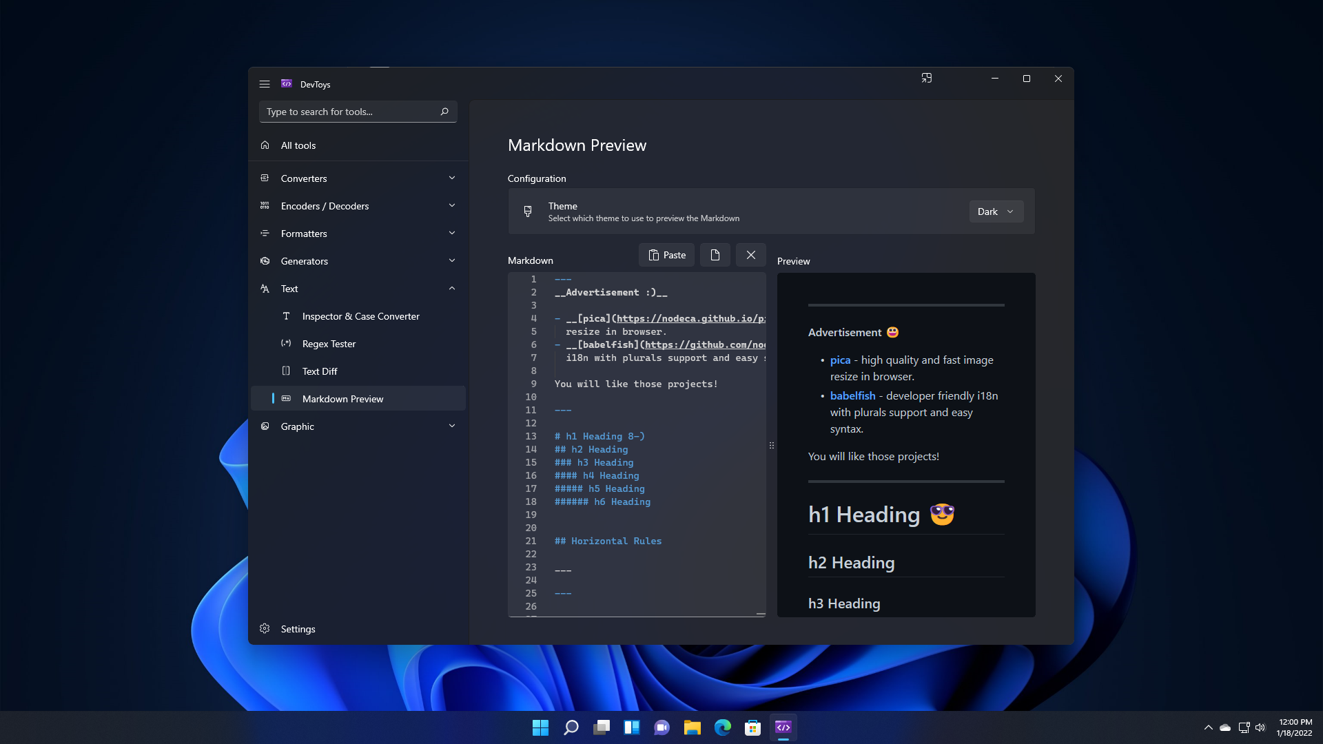 DevToys gallery image