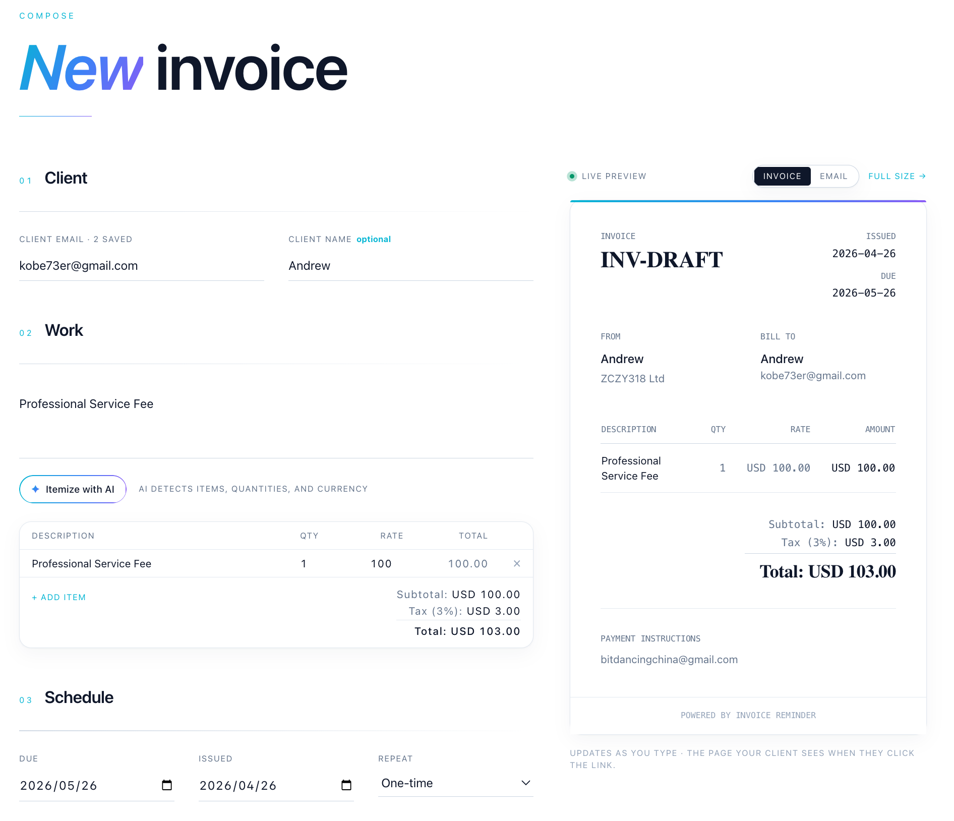 Invoice Reminder gallery image