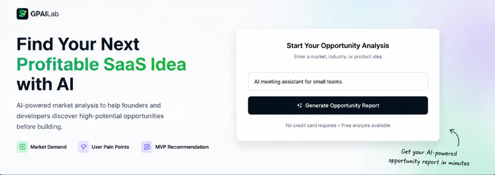 GPAILab - AI SaaS Idea Hunter gallery image