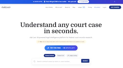 AskLexi search 1B+ court records w/ AI gallery image