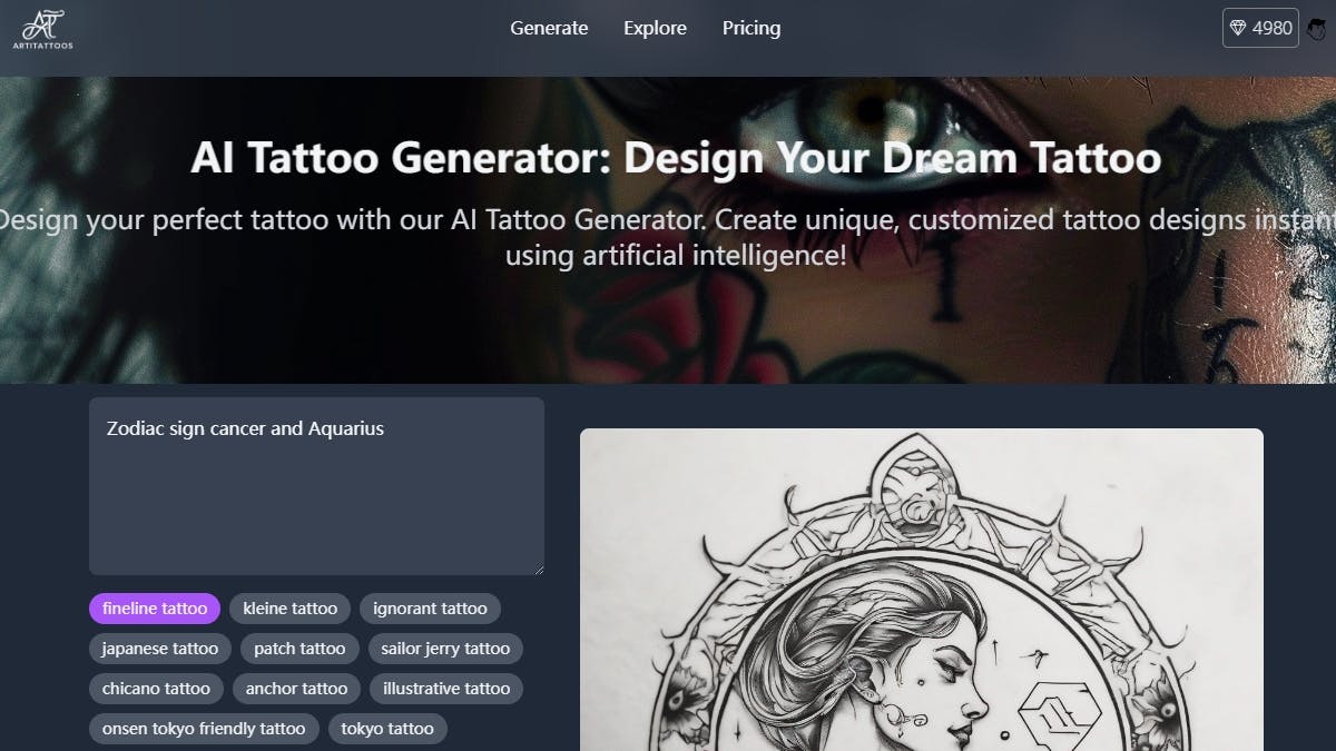 AI Tattoo Generator media 1