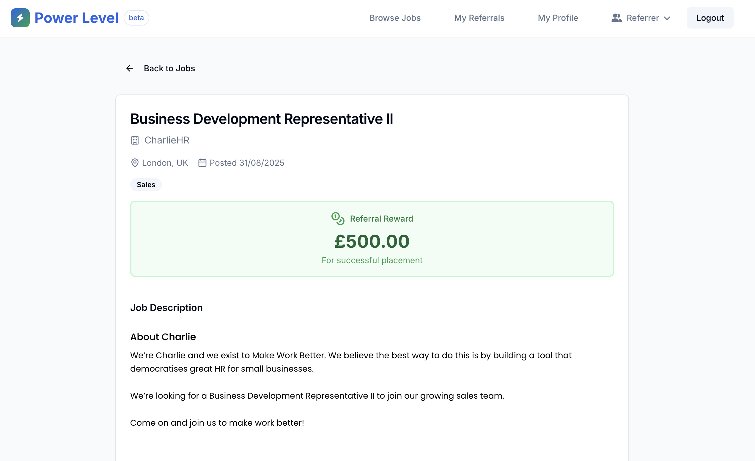 Power Level gallery image