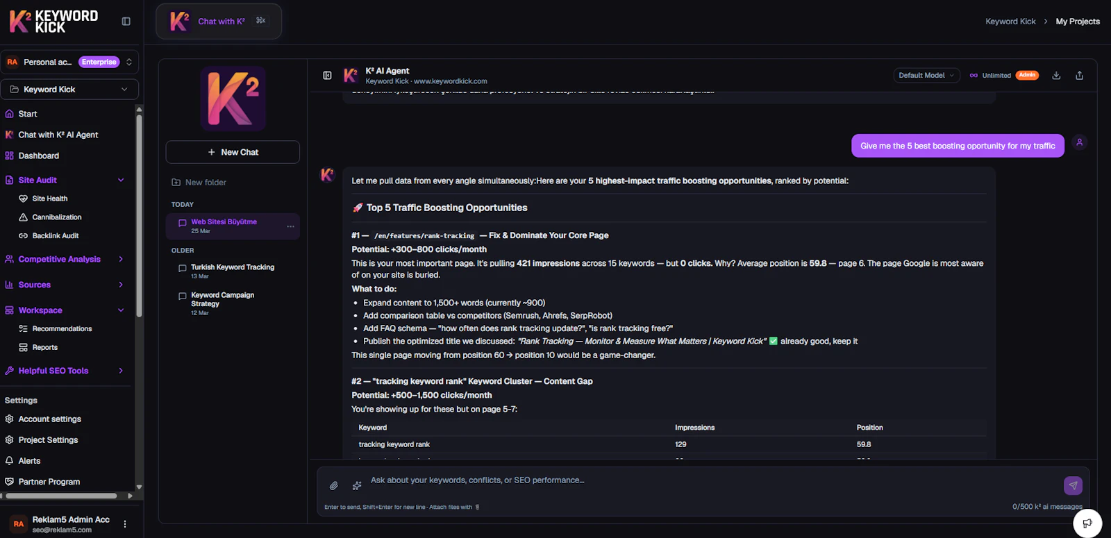 Keyword Kick screenshot 4