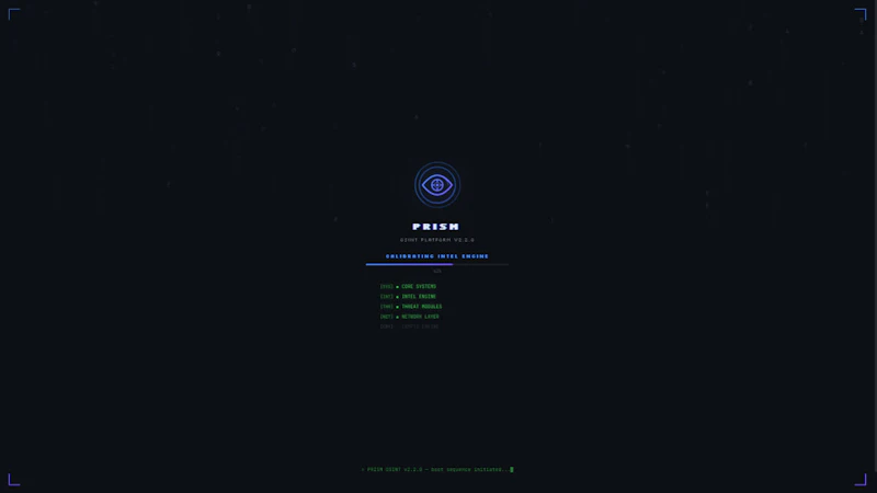 Prism - All-in-one OSINT platform screenshot 1