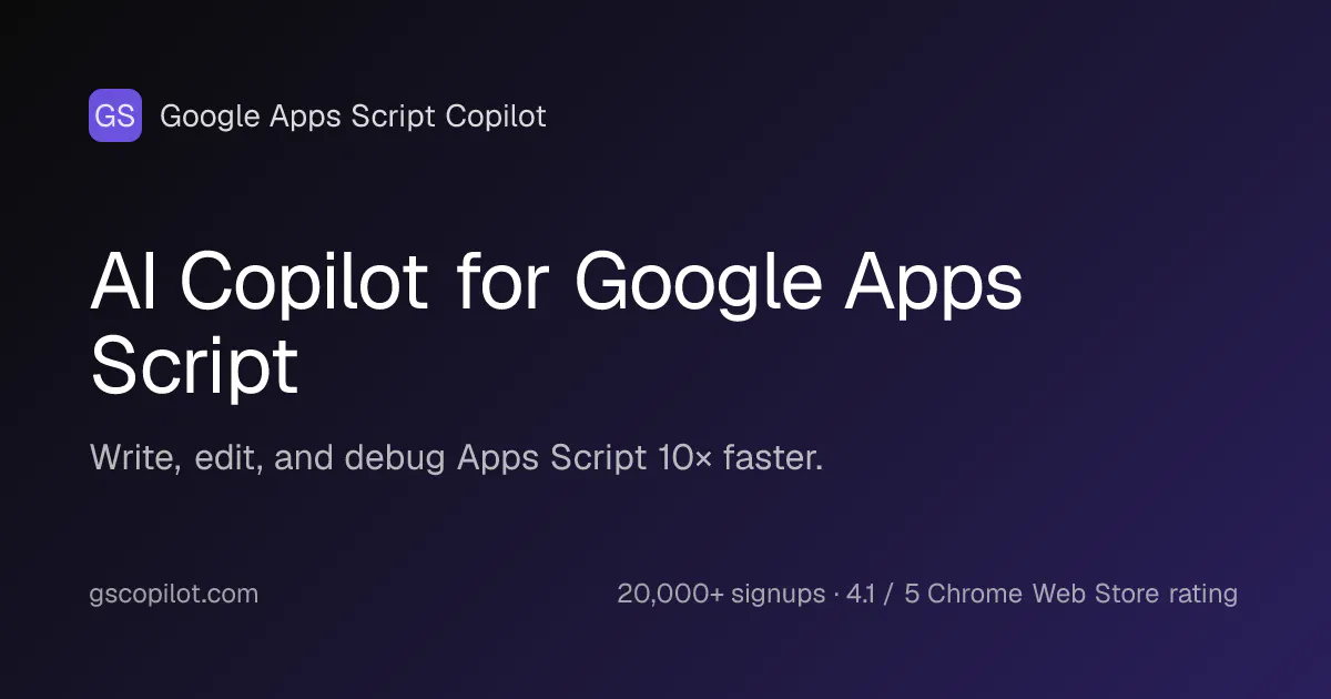 Google Apps Script Copilot gallery image