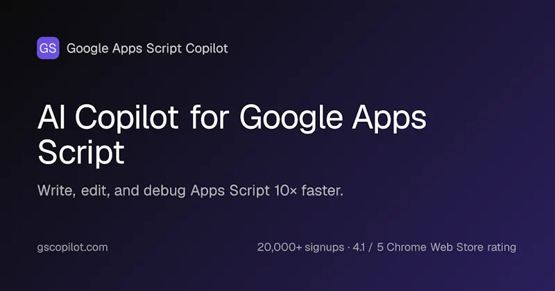 Google Apps Script Copilot screenshot 1