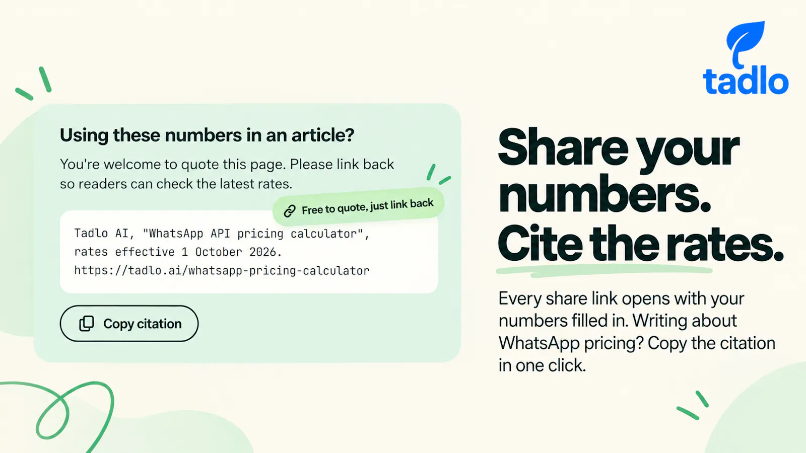 WhatsApp Pricing Calculator by Tadlo AI screenshot 4