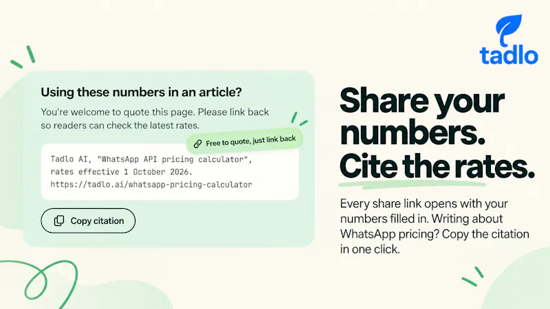WhatsApp Pricing Calculator by Tadlo AI screenshot 4
