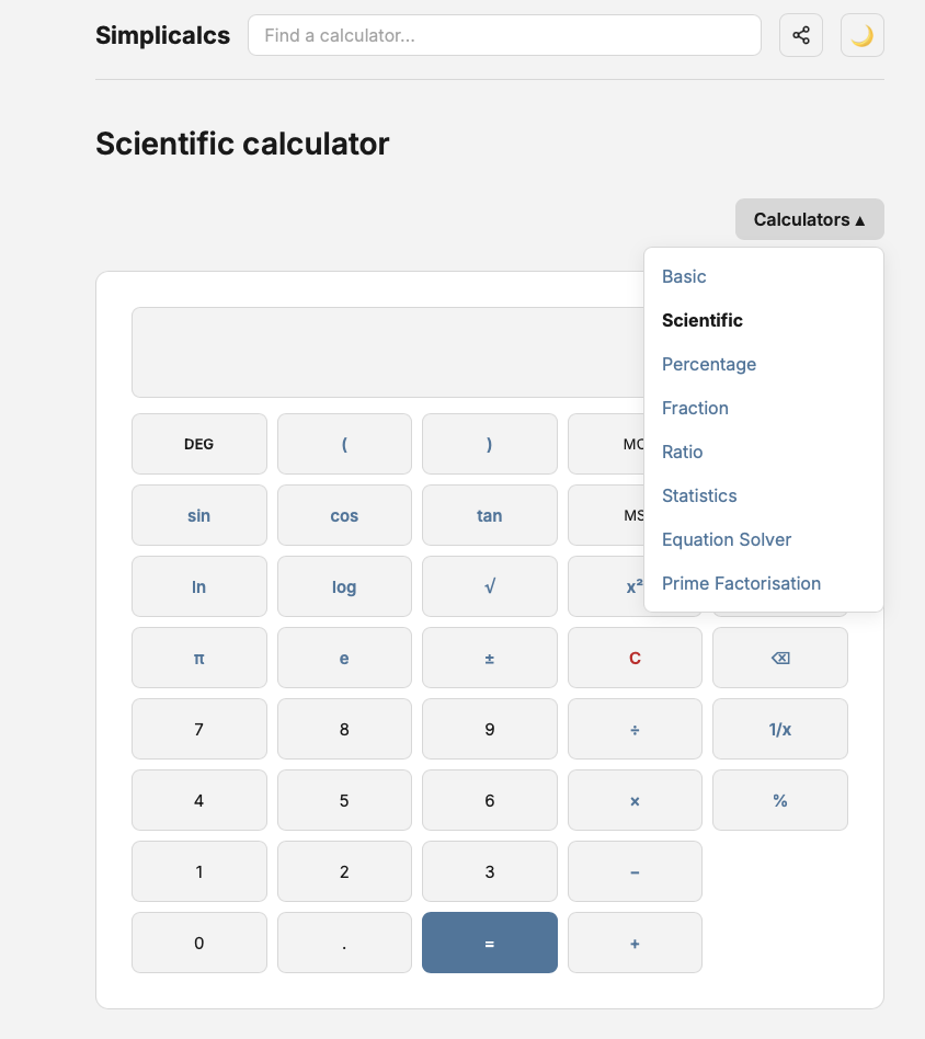 Simplicalcs — Simple, Free Calculators gallery image