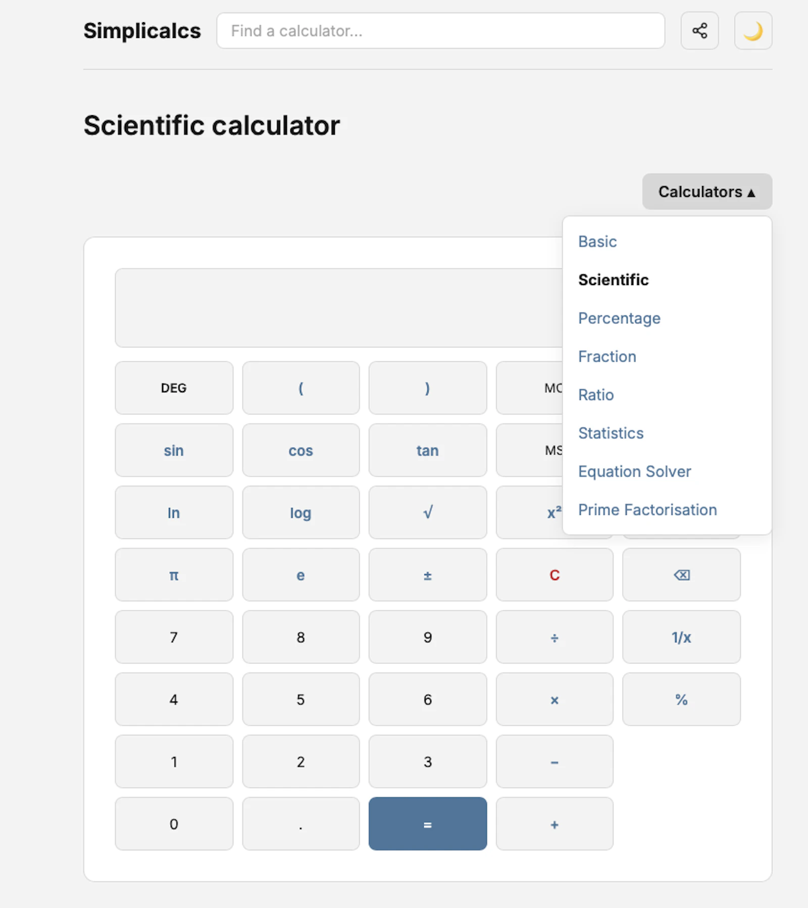 Simplicalcs — Simple, Free Calculators screenshot 1
