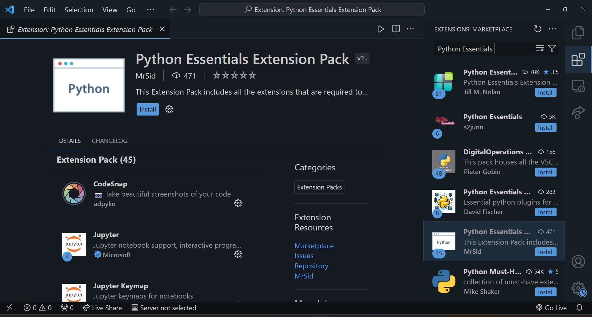 Python Essentials Extension Pack  media 1
