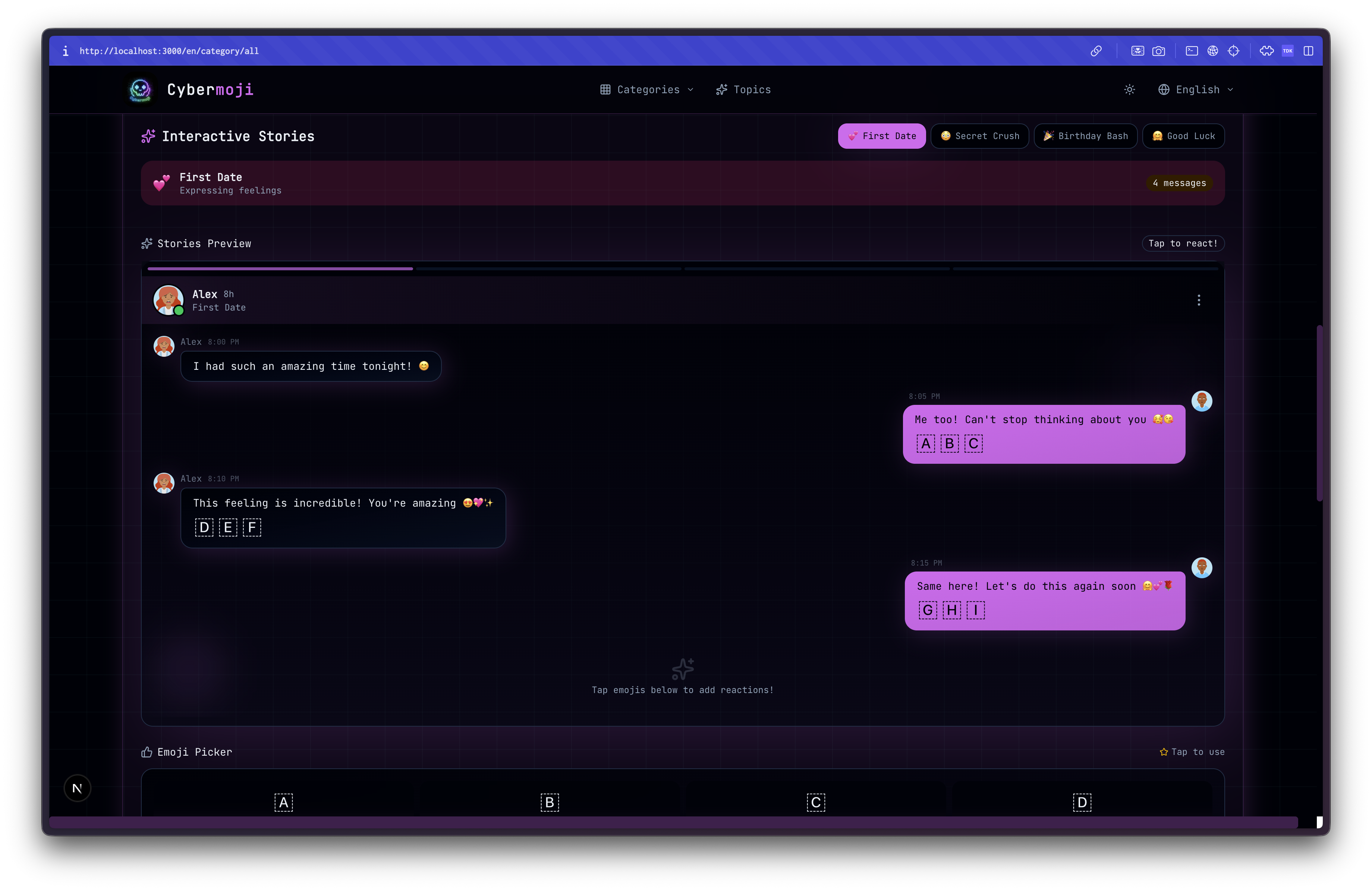 cybermoji - Screenshot 3 showing product features and functionality