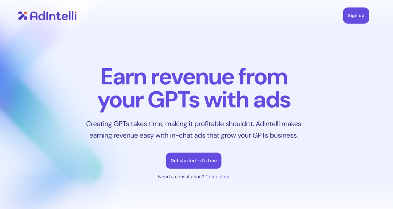 startuptile AdIntell.ai-Earn revenue from your GPTs with ads